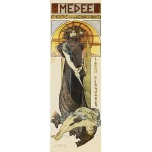  Medee Finest LAMINATED Print Alphonse Mucha 12x36
