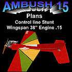 CONTROL LINE STUNT TRAINER AMBUSH 15 MODEL AIRPLANE PL