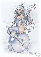 Pearl Angel Pinup Fairy Goth Fantasy PRINT DELPHINE art  