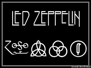 Led Zeppelin symbols Zoso Decal Vinyl Sticker (2x)  