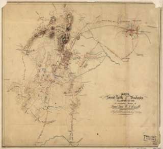 1863 Civil War map of Landowners, VA Winchester  