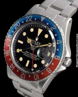 ROLEX VINTAGE GMT MASTER 1675 POINTED CROWN GUARDS 1960  
