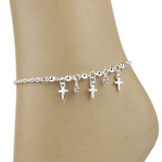 Fashion Silver plated cross chain anklets feet chains  