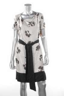 Pure DKNY Pale Grey Floral Dress Sz P NWT $245.00  
