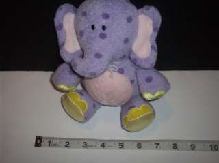 Kids Preferred Purple Polkadot Rattle Elephant Lovey  