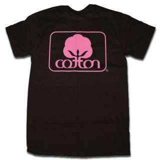 Seal Of Cotton Logo T Shirts   Color Chocolate With Pink Logo  