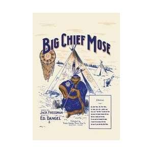  Big Chief Mose 12x18 Giclee on canvas