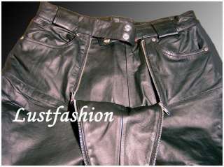 black leather pants NEW leather trousers/ pants black  