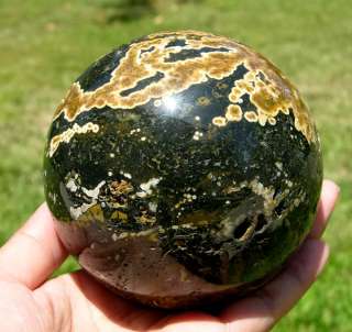 This gemstone sphere/ ball is brand new and has a fabulous look 