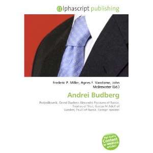  Andrei Budberg (9786132906861) Books