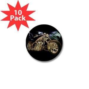  Mini Button (10 Pack) Eagle Lightning and Cycle 