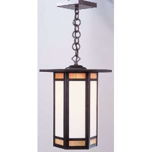   Black Etoile Craftsman / Mission 1 Light Outdoor Pendant from the E