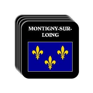 Ile de France   MONTIGNY SUR LOING Set of 4 Mini Mousepad Coasters