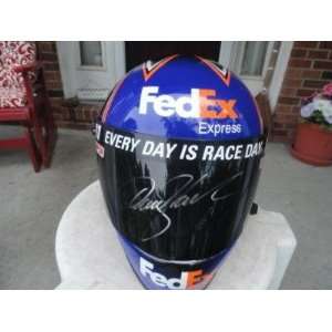 Denny Hamlin Signed F/s Simpson Fedex Helmet Gibbs Rare   Autographed 