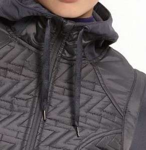 148 New ZELLA Z Quilt Hooded Convertible BLACK Jacket S (4 6 