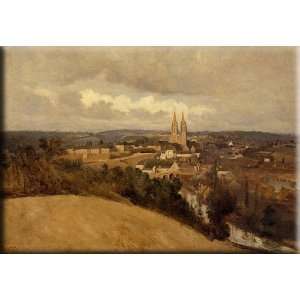  View of SaintLo 16x11 Streched Canvas Art by Corot, Jean 
