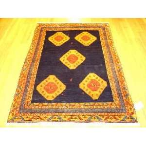  4x5 Hand Knotted Gabbeh Persian Rug   511x41
