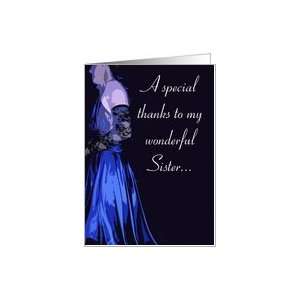  Sister Maid of Honor Thanks (Blue Dress) Card Health 