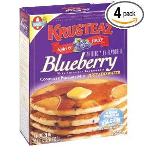 Krusteaz Blueberry Pancake Mix, 28 Ounce Boxes (Pack of 4)