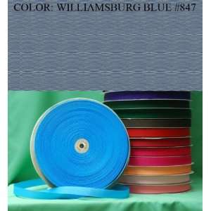  50yards SOLID POLYESTER GROSGRAIN RIBBON Williamsburg Blue 