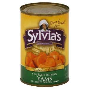  Sylvias, Veg Yams In Light Syrup, 15 OZ (Pack of 12 