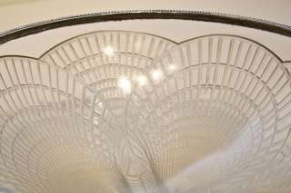 Lalique Coquilles Silver Mounted Opalescent Glass Bowl  