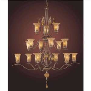   Provenzia Fifteen Light Chandelier in Argento Bronze