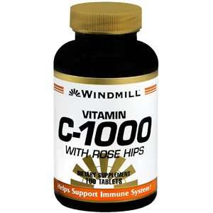  WINDMILL VITAMIN C 1000 MG ROSE HIPS 100S Health 