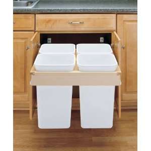 Rev A Shelf 4WCTM Four Pull Out Wast Containers   Frameless   27Qt 