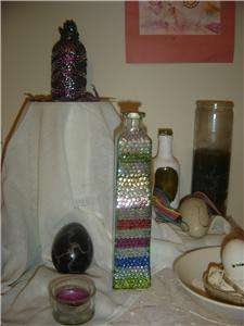 Damballah and Aida Wedo Altar Piece~ Voodoo Libation Bottle~ custom 