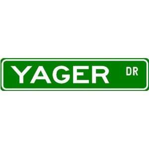  YAGER Street Name Sign ~ Family Lastname Sign ~ Gameroom 