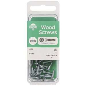   20 Hillman Zinc Plated Steel Wood Screws (5820)
