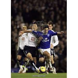  Everton v Tottenham Hotspur Mikel Arteta in action against 