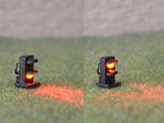   HO OO scale 3mm LEDs made Dwarf stopping Signals 2 Red Lights  