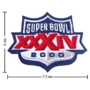  Super Bowl XXXIV 34 Logo 1999 Iron On Patches Everything 