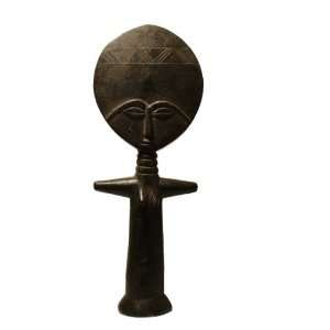  African Ashanti Fertility Doll, Hand Carved from Wood, 13 