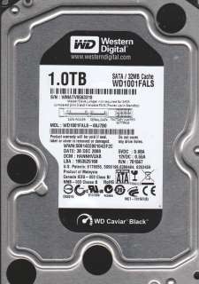 WD 1.0TB WD1001FALS 00J7B0, DCM HANNHV2AB, SATA HDD 890552607563 