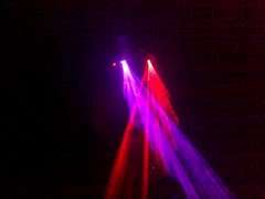 220mW Double lens Blue Violet & Red Laser Light for DJ  