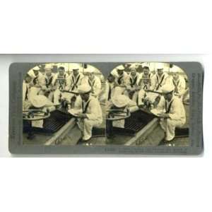  Keystone Stereoview Life on a Battleship Sewing Day 