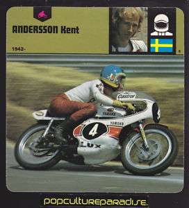 KENT ANDERSSON Sweden Motorcycle CARD Yamaha 125cc 1974  