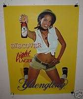 YUENGLING BEER POSTER DISCOVER LIGHT LAGER GIRL  
