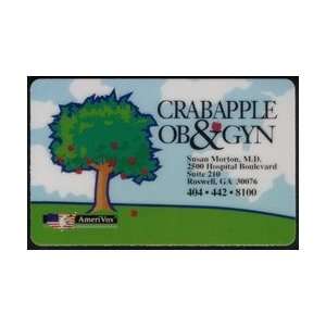 Collectible Phone Card CrabApple OB & GYN Susan Morton, MD (Roswell 