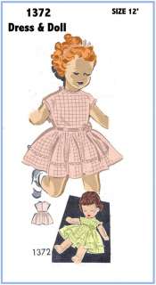 12 Little Girl Rag Sock doll pattern with her Dress  