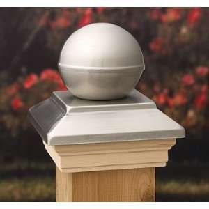  6x6 Victoria Stainless Ball Post Cap [CAPITOL CITY LUMBER 