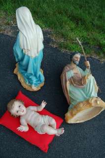 Old antique Nativity Set by Daprato + The Holy Family  
