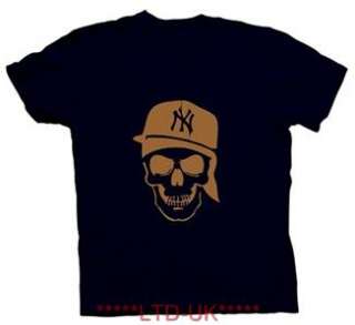 NEW YORK   Skull   YANKEES   La Coka Nostra   T Shirt  
