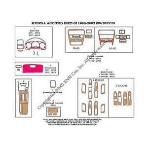 Honda Accord 2dr (set 2) Dash Trim Kit 98 00   26 pieces   Blue Carbon 