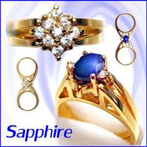 REVERSABLE FLIP ACTION GEM RING by AVON SAPPHIRE BLUE  