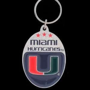  College Team Logo Key Ring   Miami Hurricanes
