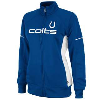 Indianapolis Colts Womens Counter Blue Full Zip Track Jacket  